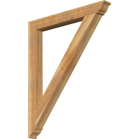 Ekena Millwork Traditional Traditional Rough Sawn Bracket, Western Red Cedar, 4"W x 38"D x 46"H BKT04X38X46TRA01RWR